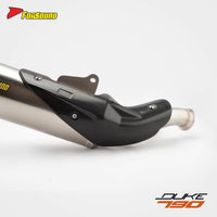 Stainless Steel Carbon Fiber Head Double Ear Mid and Tail Section Muffled Exhaust Pipe for Motorcycle for KTM Duke 790/890