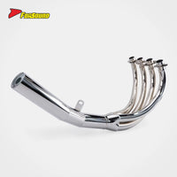 New FORSOUND KAWASAKI Z900RS Fit 17-25 Handcrafted Bent Cast Iron Full Plated One-Piece Short Pipe Retro Exhaust Silver Power