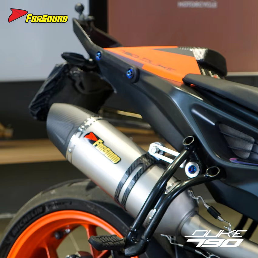 Stainless Steel Carbon Fiber Mid-Tail Exhaust Pipe for KTM790/890 Motorcycles New Condition Catalytic Converter