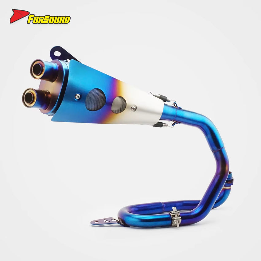 FORSOUND New for Monkey 125 Double-Barrel Full Exhaust System Deep Vintage Exhaust Note Urban Commute Exact Fit Customizable