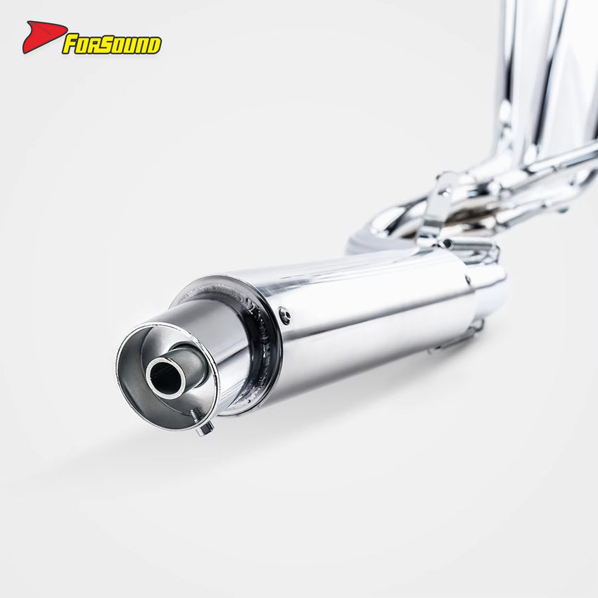 Retro and Heat Resistant Six-Section Electroplated Motorcycle Exhaust Pipe Full System Exhaust Pipe for CBX400F 1981-1984