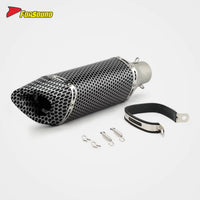 RS Original High Temperature Resistant New D Stainless Steel Slip-On Silencer Motorcycle Exhaust Tail Tube Retrofit Upgrade