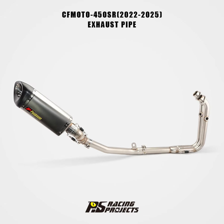 Matte K11 Full Exhaust Pipe for Motorcycle for CFMOTO 450SR NK Stainless Steel Carbon Fiber New Condition