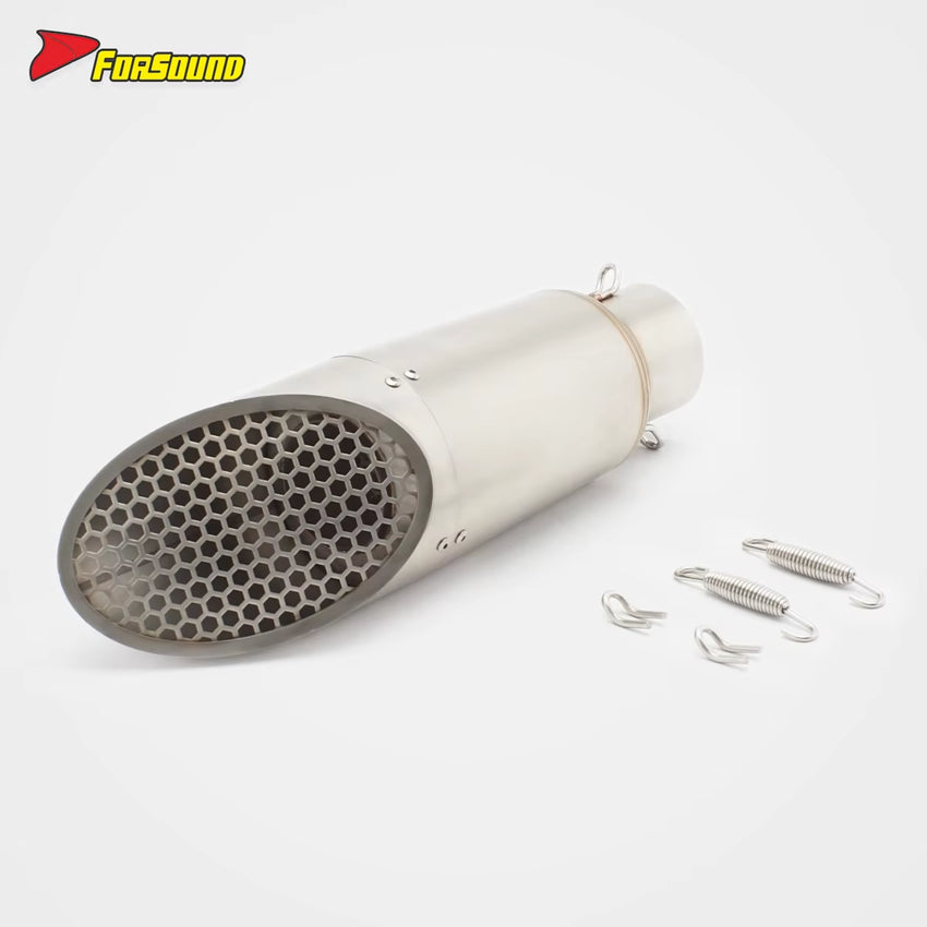 Stainless Steel Mini Honeycomb End Can Exhaust Pipe Universal Motorcycle Pipe
