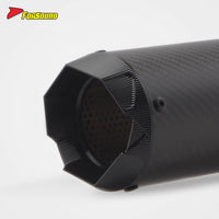 New RS Original Forsound/Sound Titanium Alloy Carbon Fiber Black 60Mm End Can Extended Version Embossed Exhaust Pipe For
