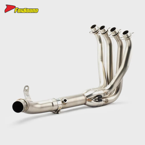 ท่อไอเสีย Forsound KAWASAKI Z900 ส่วนหน้า-กลาง สเตนเลสสตีล รุ่นปี 2017-2026 เข้ากันได้ การเชื่อมที่แม่นยำ สไตล์ Urban Sport