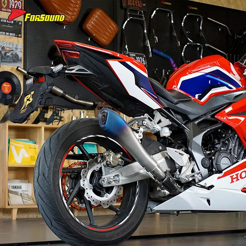 RS for Dolphin Style Z400 Z900 GSX CB R3 Sprint 300 Benelli CF Moto Stainless Steel Modified Motorcycle Exhaust Pipe