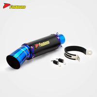 RS Original Modified Stainless Steel Motorcycle Exhaust Pipe Roasted Blue Taizi Horn End Section New for Xmax Xadv