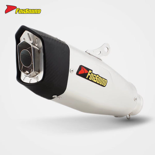 RS Original Universal Modified Motorcycle Exhaust Pipe Stainless Steel Pioneer Carbon Fiber Tail Section 51Mm Diameter New