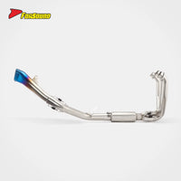 FORSOUND 675SR New Torch-Style Stainless Steel Exhaust Pipe with Blue Burnt Titanium Alloy Front & Middle Section