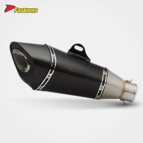 Stainless Steel Carbon Fiber 51Mm R11End Can Exhaust Pipe Universal Motorcycle Pipe