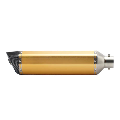 Forsound RS Original Modified Universal Stainless Steel New Replacement Exhaust Pipe Gold Lengthened Hexagonal Hole Motorcycle