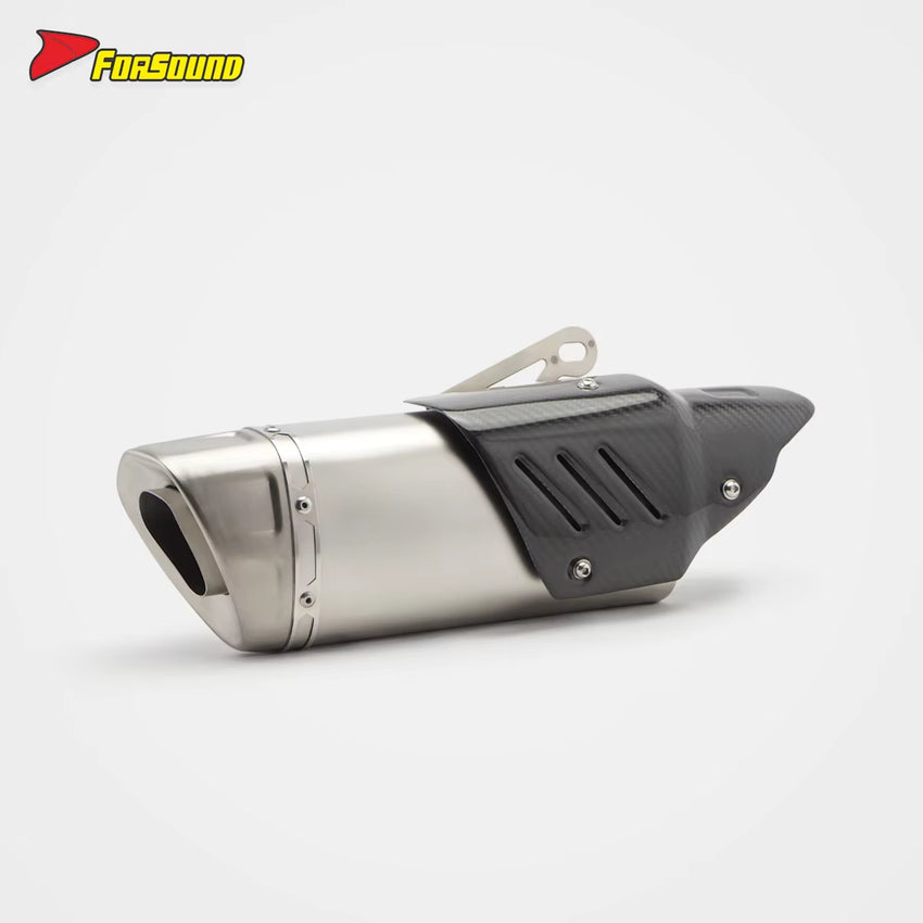 FORSOUND Yamaha MT10 Exhaust K10 Style Stainless Steel Tip Short Mid Tail 2015-2021 Slip Muffler YZF-R1 New