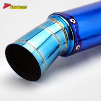 RS Original Stainless Steel Exhaust Muffler Universal Exhaust Pipe 51Mm Caliber End Can