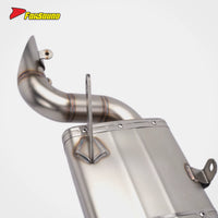 New Zontes 703Rr Exhaust Valved Silver Stainless Steel Under-Mount Full Exhaust System Oem-Style Straight-Through Street Riding