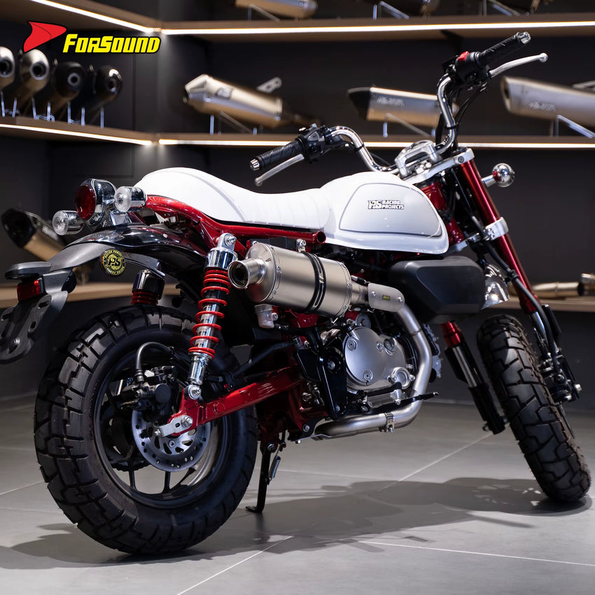 New Forsound for Monkey 125 Stainless Steel Immortal Bird-Style Full Exhaust System Deep Mellow Exhaust Note Urban Commute