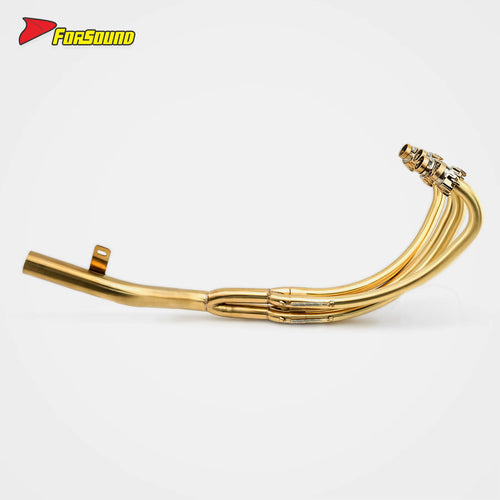 Vintage Style Brass Fully Handcrafted Six-Stage Modified Motorcycle Full System Exhaust Pipe for HONDA CBX400F 1981-1984 CB400F