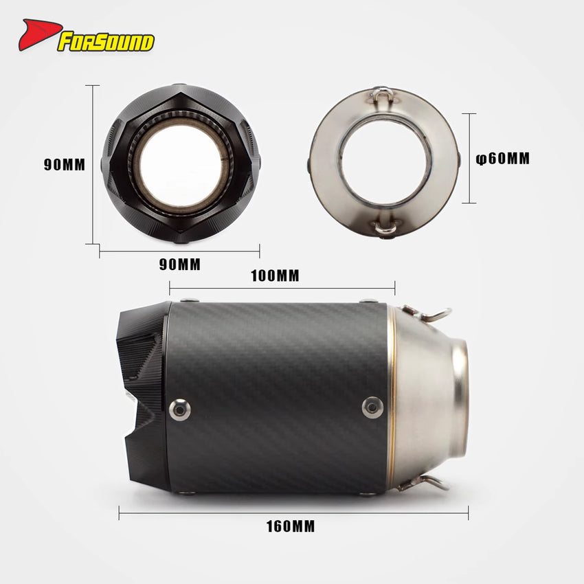 Titanium Alloy Stainless Steel Mid-Section Connect High-Exit Carbon Fiber Tip Track Screaming Exhaust Note 2025 Kawasaki ZX10R