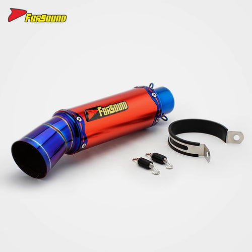 RS Original Modified Stainless Steel Motorcycle Exhaust Pipe Roasted Blue Taizi Horn End Section New for Xmax Xadv