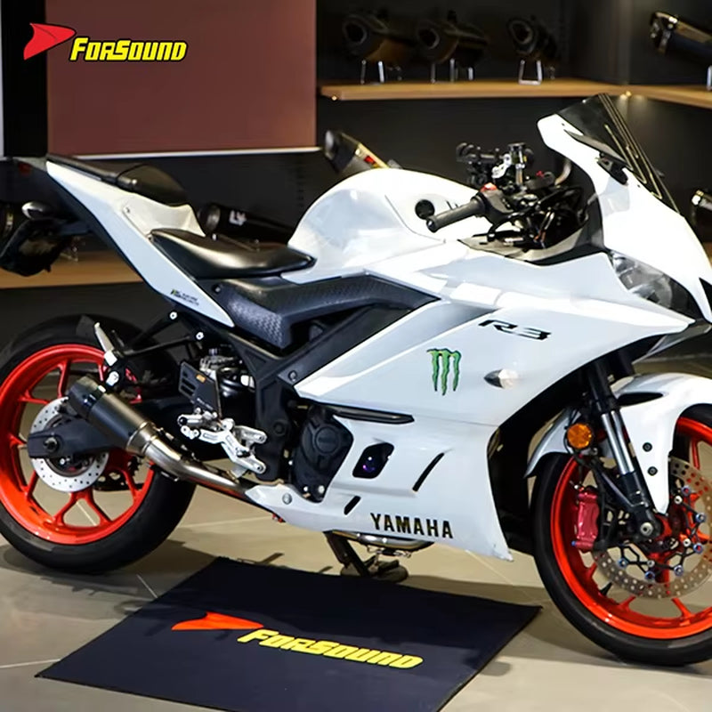 For YAMAHA R3 2-Into-1 Header Stainless Steel Yamaha R3 Carbon Fiber Full Motorcycle Exhaust System Exhaust Supersport Racing