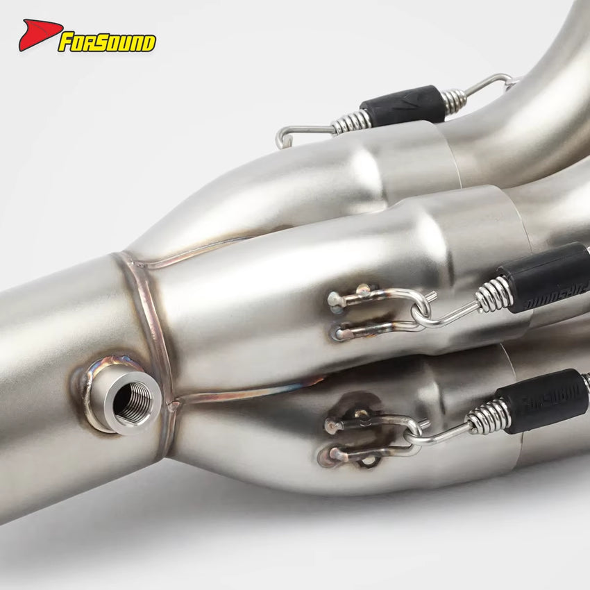 For KAWASAKI ZX-6R New Condition Front and Middle Section Exhaust Pipe OEM Rear Exhaust-Compatible Exhaust with Mounting Bracket