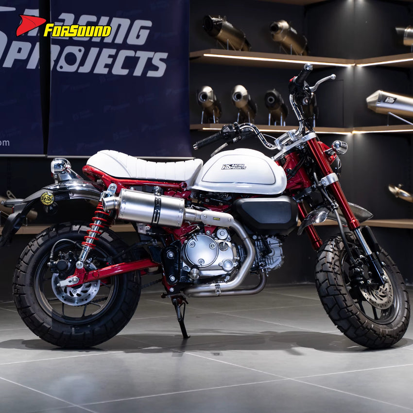 New Forsound for Monkey 125 Stainless Steel Immortal Bird-Style Full Exhaust System Deep Mellow Exhaust Note Urban Commute
