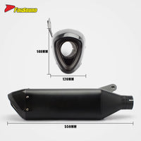 FORSOUND S1000RR 2010 Carbon Fiber Stainless Steel Universal Fit Exhaust System New Puppy Pro Style Muffler Dual Motorcycle