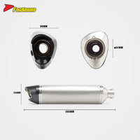 Stainless Steel Carbon Fiber Universal Tail Section Exhaust Pipe Motorcycle