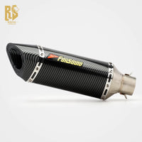 RS for Motorcycle Exhaust System Single-Hole Modified Exhaust Pipe for Motorcycle Fits CBR650 ZX-4R CB400F 650NK RS660 R6