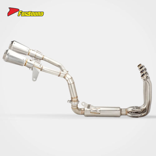 For 500SR VOOM Exhaust Full Honeycomb Small Horn Tailpipe 2024-2025 Sportbike Slip Racing Muffler Stainless Steel