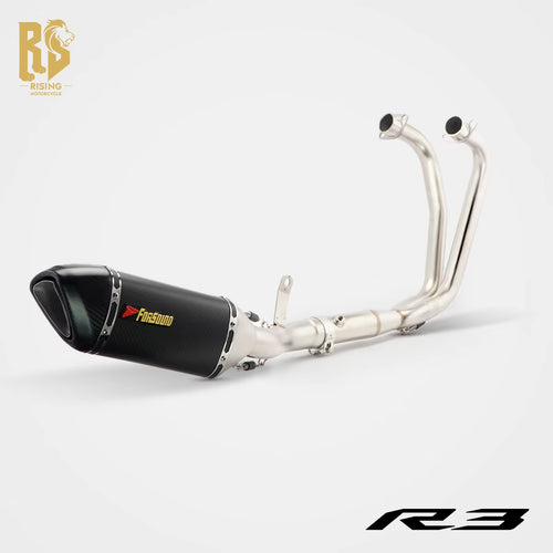 New Condition Stainless Steel 51Mm Exhaust Pipe for Yamaha R3 Exhaust Motorcycle Modified Carbon Fiber Side Whole Section