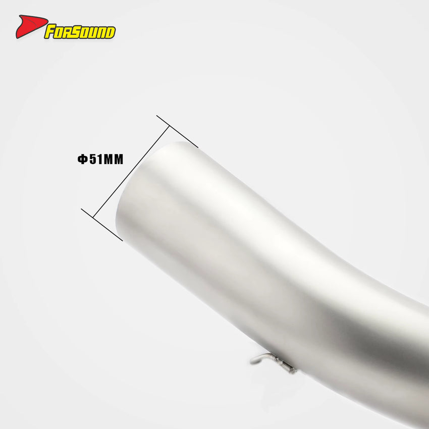 Stainless Steel 51Mm Middle Section Exhaust Pipe for Svartpilen 401 ODM&OEM