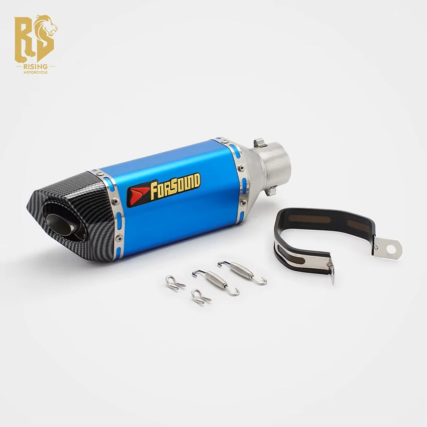 RS Locomotive Carbon Fiber Exhaust Pipe 51Mm Universal Short Hexagonal Hole Tail Section New Compatible ZX-6R502C Ktm390Z400