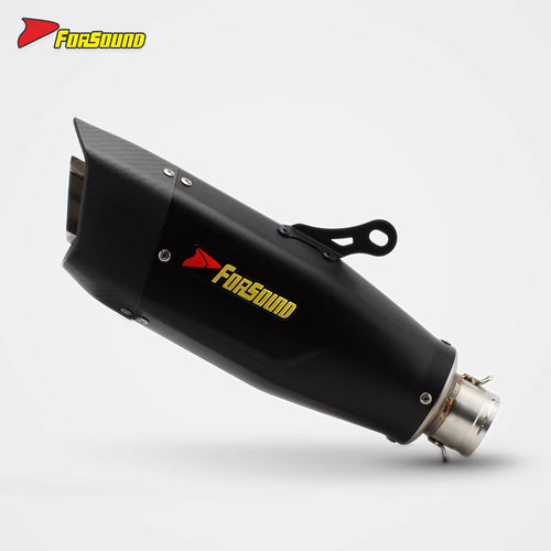 RS Original Universal Modified Motorcycle Exhaust Pipe Stainless Steel Pioneer Carbon Fiber Tail Section 51Mm Diameter New
