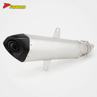 For Honda Forza 350 Exhaust Matte Extended Slanted Hexagonal Mid-Rear Section Exhaust Carbon Fiber Tip Urban Commute OEM ODM