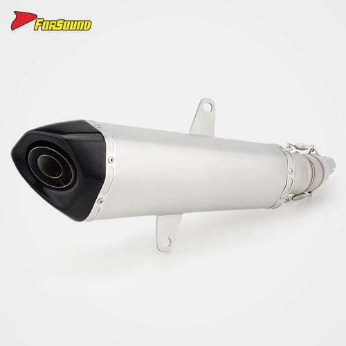 For Honda Forza 350 Exhaust Matte Extended Slanted Hexagonal Mid-Rear Section Exhaust Carbon Fiber Tip Urban Commute OEM ODM
