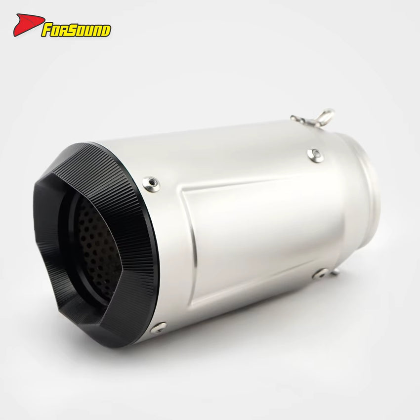 Stainless Steel 60Mm AR Angled Tail Section Exhaust Pipe, Universal Motorcycle Pipe