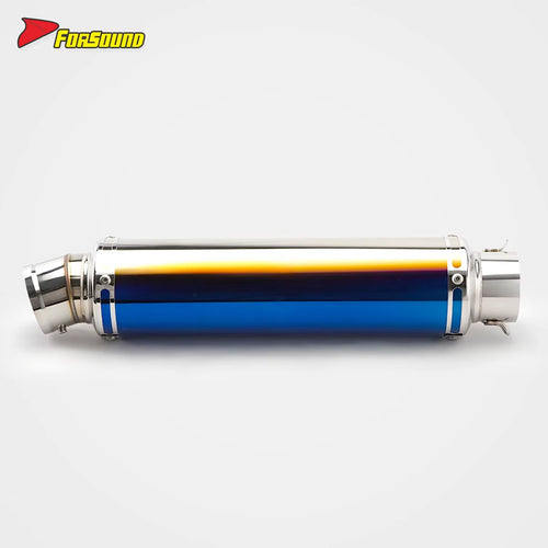 Stainless Steel Carbon Fiber 60Mm Long Yoshimura Blue Exhaust Pipe for Universal Motorcycles