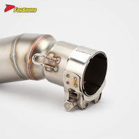 New FORSOUND Kawasaki Ninja400 Titanium Alloy 51Mm Mid-Section Silver Exhaust Pipe for Retrofit/Upgrade