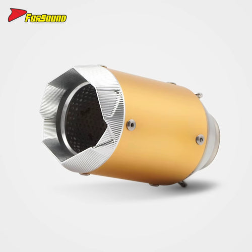 New Forsound/Sound RS Original Embossed Gold Stainless Steel Exhaust Pipe Modified Universal Motorcycles 60Mm 450SR 500 RS660