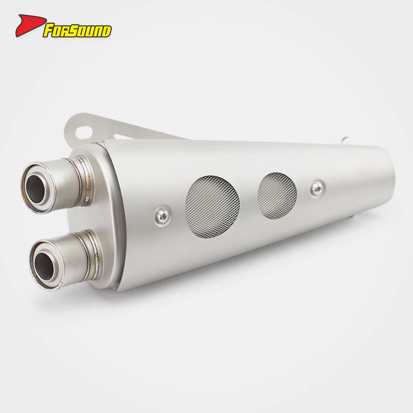 FORSOUND New for Monkey 125 Double-Barrel Full Exhaust System Deep Vintage Exhaust Note Urban Commute Exact Fit Customizable