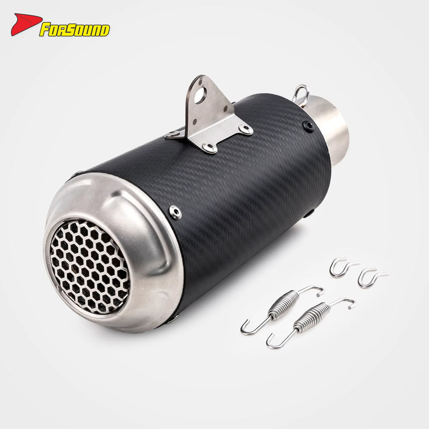 Stainless Steel Black Spray Paint 51Mm LV-10 End Can Exhaust Pipe Universal Motorcycle Pipe