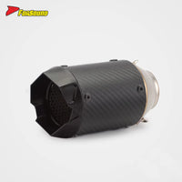 New RS Original 703RR Embossed Carbon Fiber Motorcycle Exhaust Pipe Universal Fit Retrofit/Upgrade Black Mouth 675NK 51Mm