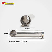 New 2013 for S1000Rr Slip Stainless Steel Mid-Rear Integrated Straight-Through Exhaust Unobstructed High Flow Track Racing