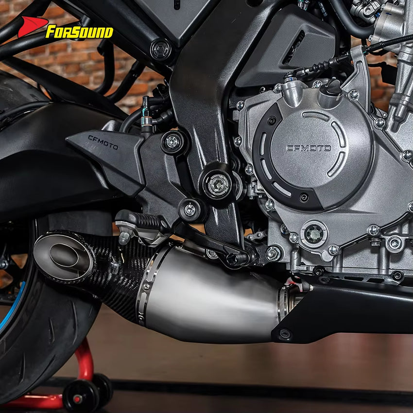 New FORSOUND for 675Sr Stainless Steel Full Under-Tail Exhaust System Precision Welding Aggressive Growl OEM Interface