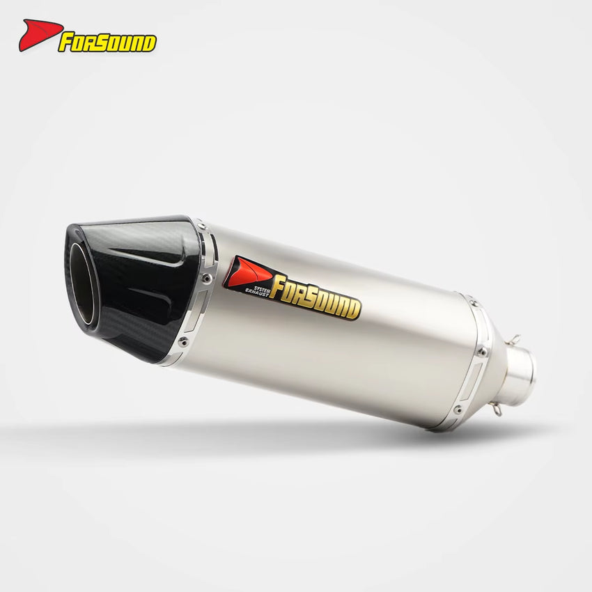 Stainless Steel Carbon Fiber 51Mm Marco Polo Roman Clamp End Can Exhaust Pipe Universal Motorcycle Pipe