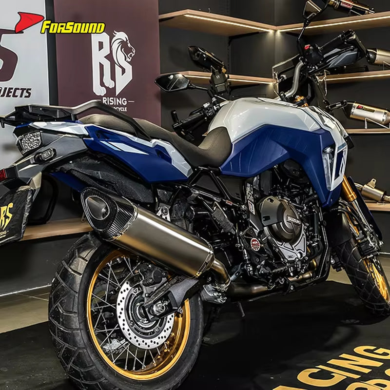 For SUZUKI V-Strom800De Fit 2022-2025 OEM ODM Titanium Alloy Motorcycle Full Exhaust System Side-Exit Exhaust Pipe Customizable