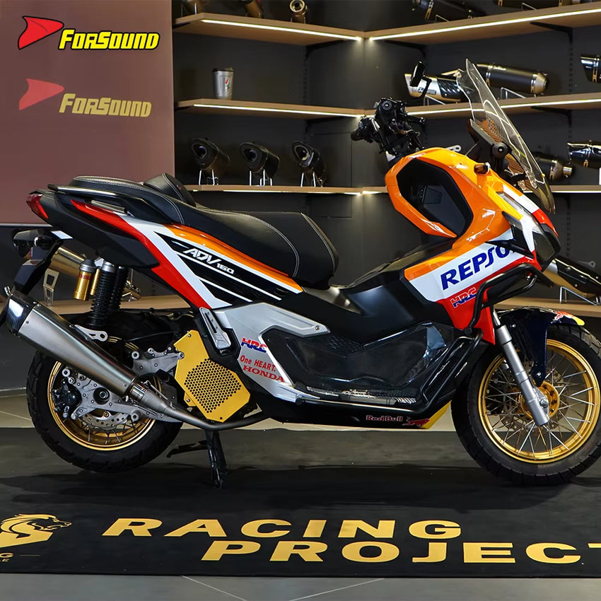 For Honda Adv 160 Full System Exhaust Stainless Steel Flying Knife Modle Corrosion & Oxidation Resistant Deep Exhaust Note OEM