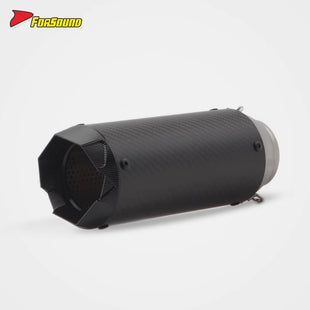 New RS Original Forsound/Sound Titanium Alloy Carbon Fiber Black 60Mm End Can Extended Version Embossed Exhaust Pipe For