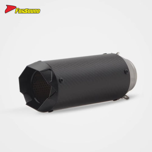 New RS Original Forsound/Sound Titanium Alloy Carbon Fiber Black 60Mm End Can Extended Version Embossed Exhaust Pipe For
